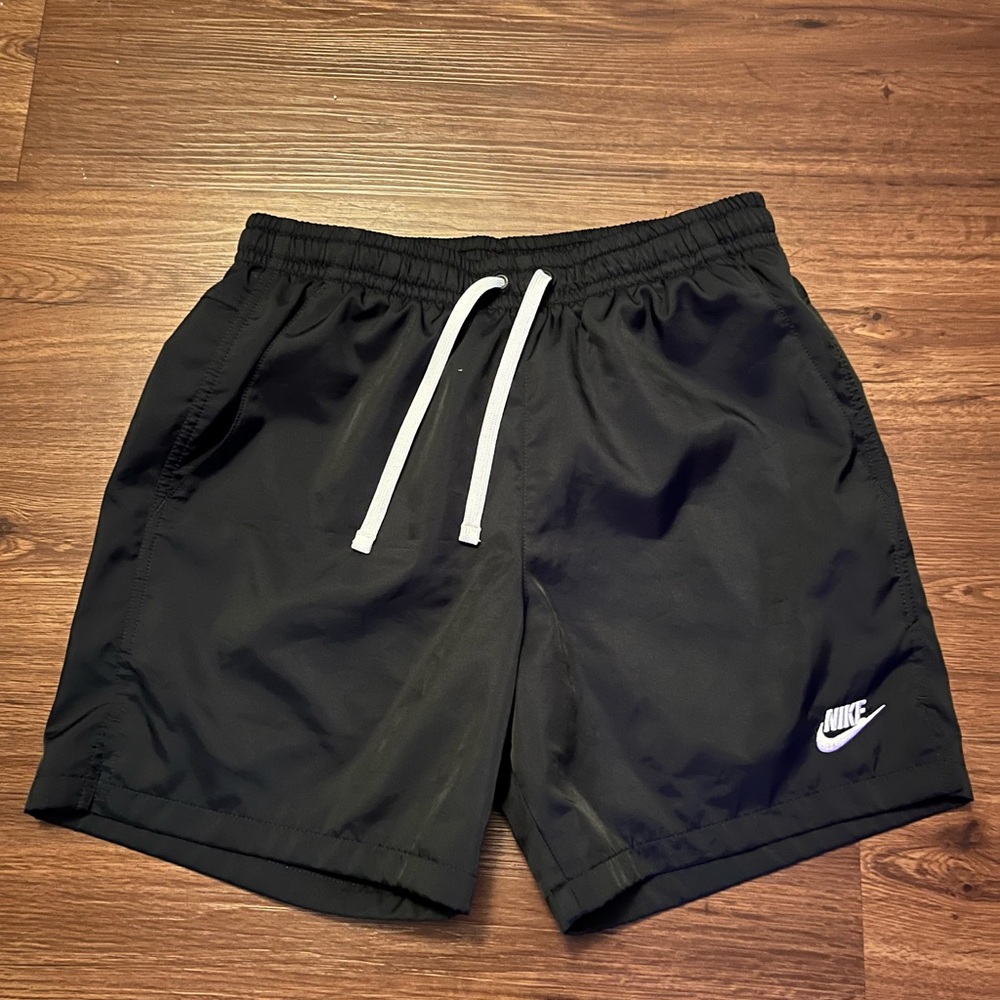 Nike Black Swimming Trunks with White Details